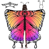 Spooktacular Creations Halloween Butterfly Costume for Women, Rainbow Butterfly Wings Adult Women for Halloween Dress Up Party Cosplay (Rainbow)