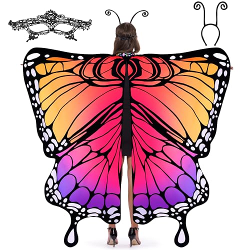 Spooktacular Creations Halloween Butterfly Costume for Women, Rainbow...