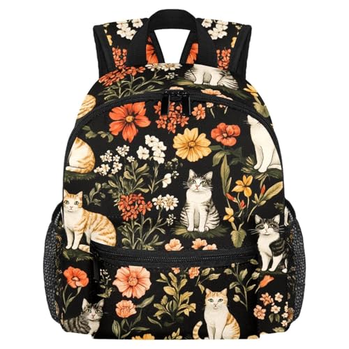 Sac à dos d'école maternelle chats et fleurs pour consoler et égayer la rentrée