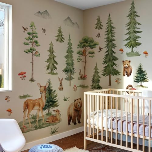 Vinilos decorativos infantiles de bosque Woodland Nursery miniatura 2