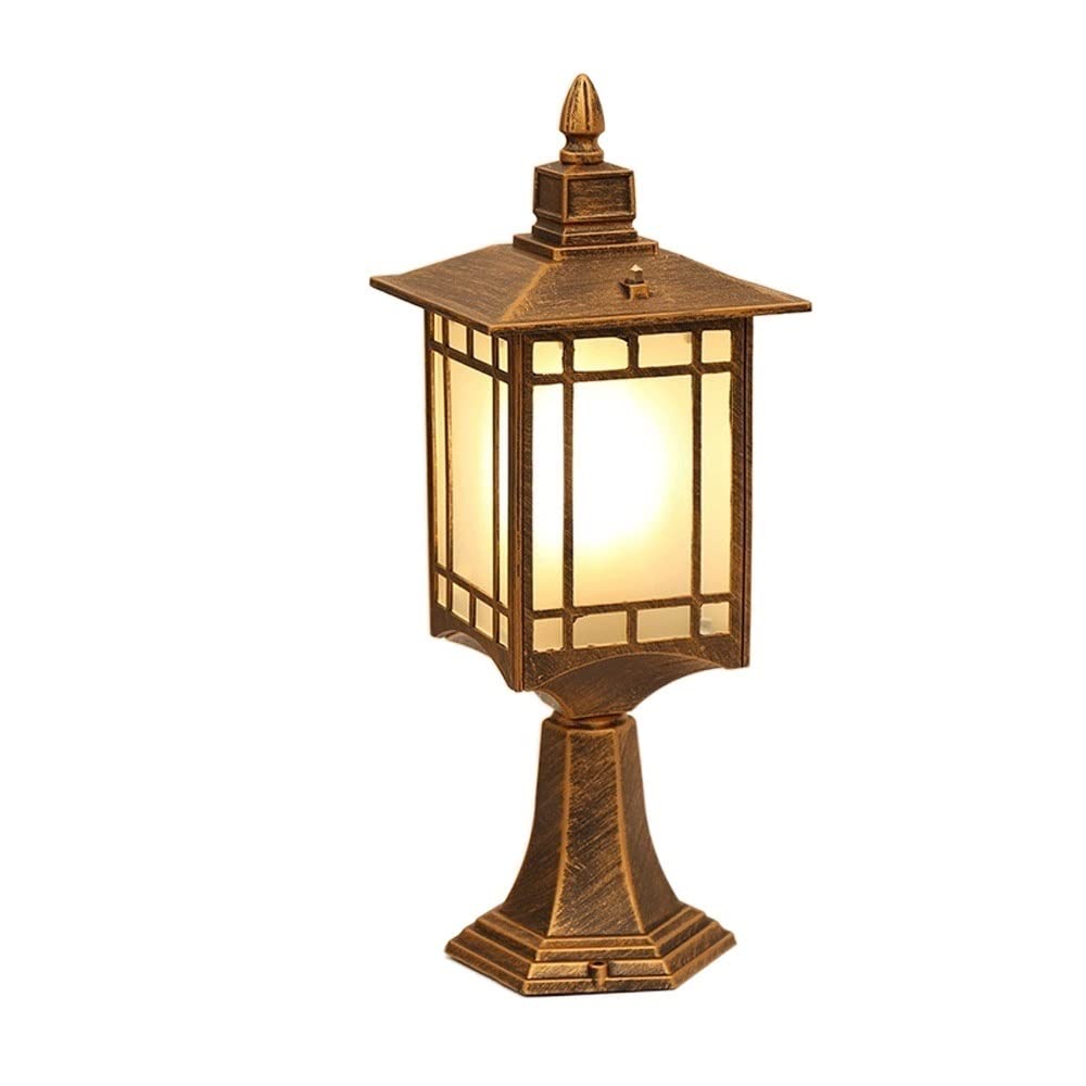 GTHTUHFD Creative Creative Ip55 Waterproof Outdoor Pillar Post Lamps Rainproof Landscape Column Light Ball Lantern Courtyard Patio Porch Gate Lawn Lighting Fixture E27 Street Light De,B