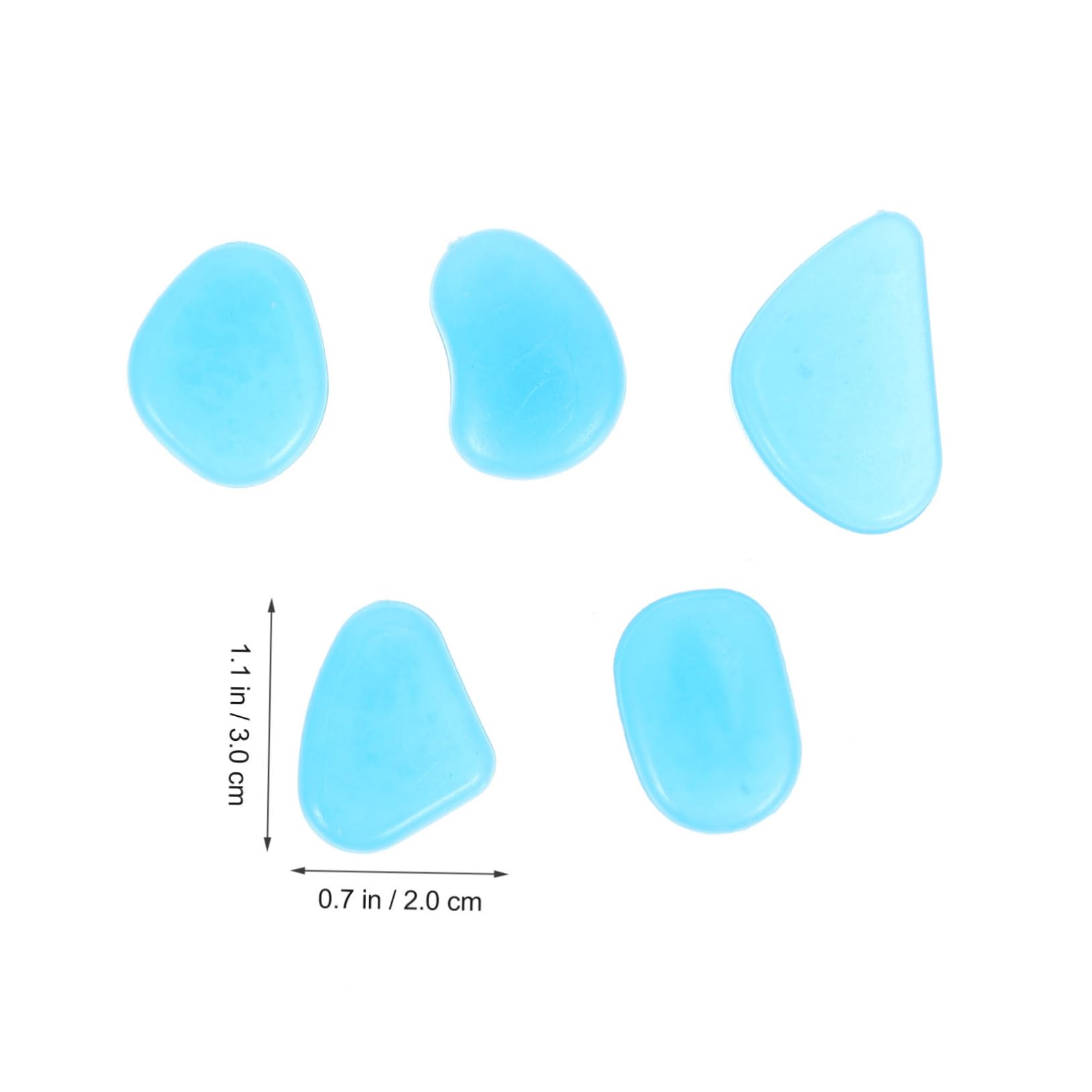 Yardwe 3 Set Ciottoli Pesci D'acquario Ciottoli Del Serbatoio Di Pesce Rocce Luminose Pietre Decorative Pietra Luminosa Pietra Decorativa Dell'acquario Resina Blue 300 Pezzi * 3