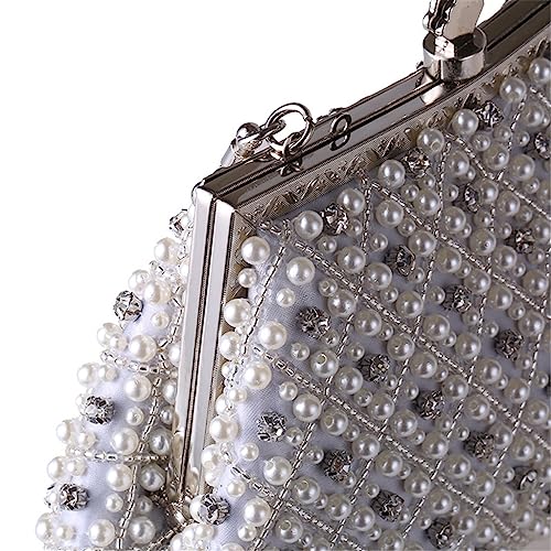 Sac de soiree embrayage sept diamants de couleur pochette rigide strass