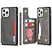 Cavor for iPhone 11 Pro Phone Case with Card Holder,Wallet Case with Credit Card Holders for iPhone11Pro,PU Leather Card Slots Cases[Kickstand][Wrist Strap] Shockproof Cover for Women Men-Grey