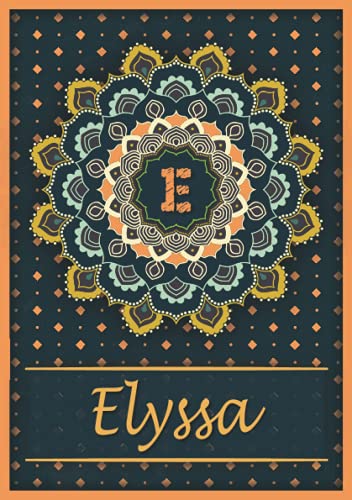 Elyssa: Carnet de notes A5 | Prénom personnalisé Elyssa | Monogramme E | Cadeau d'anniversaire pou