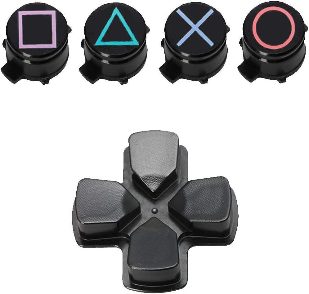 Miniatura 3 de Yosikr Thumbsticks - Palanca de mando para Playstation 4 PS4 con destornillador cruzado + piezas de repuesto de gatillo L2 R2 L1 R1 + botones Bullet