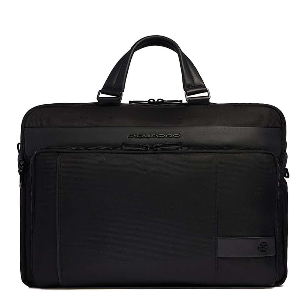 PIQUADRO – Borsa da Lavoro – Porta PC 15,6" - In Pelle e Tessuto – Uomo