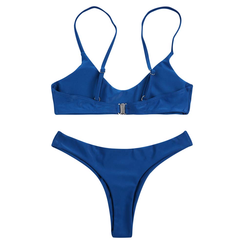 SherryDC Traje de baño para Mujer, con Cuello Redondo y Relleno, Tanga brasileña