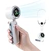 Portable Handheld Turbo Fan, 5 Gear Wind, Battery Operated, Up to 12 Working Hours, 3 IN 1 Hand Fan with Air Turbo Tech Cooling Fan for Outdoor Activities, Travel (White)