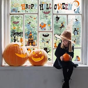 Ccineehalloweenwindowstickers10sheetswindowclingsdecalsforpartydecorationindooroutdoorhomedecor Urban Country Home Decor Ccinee halloween window stickers 10 sheets window clings decals for party decoration indoor outdoor home decor urban country home decor