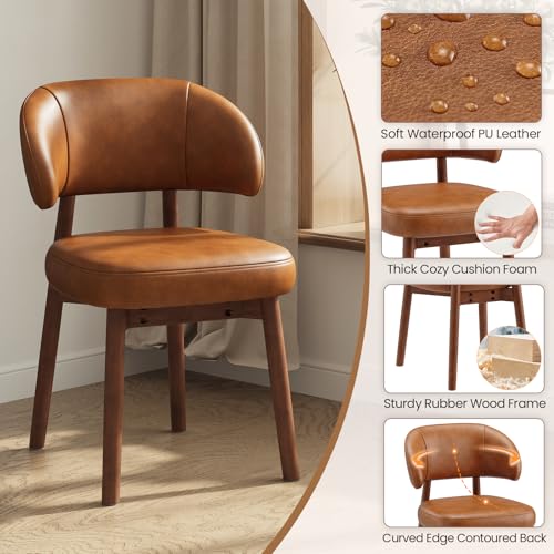 Image of MALOL 47 inch-63 inch Extendable Round to Oval Dining Room Table Chairs Set for 4-8, Modern Wooden Kitchen Table and Chairs with Hidden Storage and Fluted Design for Dining Room /Small Space(Black and Brown)