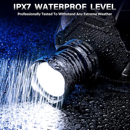Image of AKNEAR Rechargeable LED Headlamp Super Bright, 99000 High Lumens Head Lamp Zoomable, 25Dys+ Runtime & 12 Mode & Lightweight Comfort & 125 Adjustable Waterproof Head Light for Outdoor