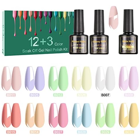 Tormay 8ML UV Nagellack Set Shellac Nagellack 15 Stück UV Gel Nagellack Cover
