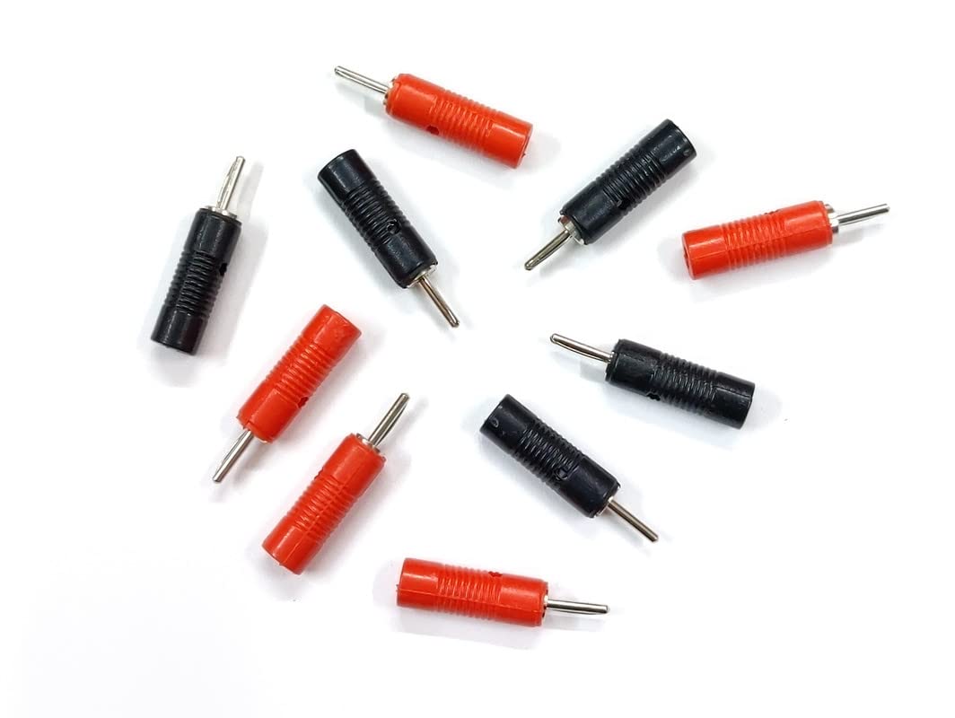 ERH India (5 Pair) 2mm Banana Pin Connector Male 5 Pcs Red and 5 Pcs Black 2mm Banana pin Connector-image-7