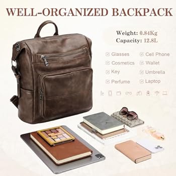 VASCHY Rugzak voor dames, wandelbare handtas, veganistisch leer VASCHY Rugzak voor dames, wandelbare handtas, veganistisch leer