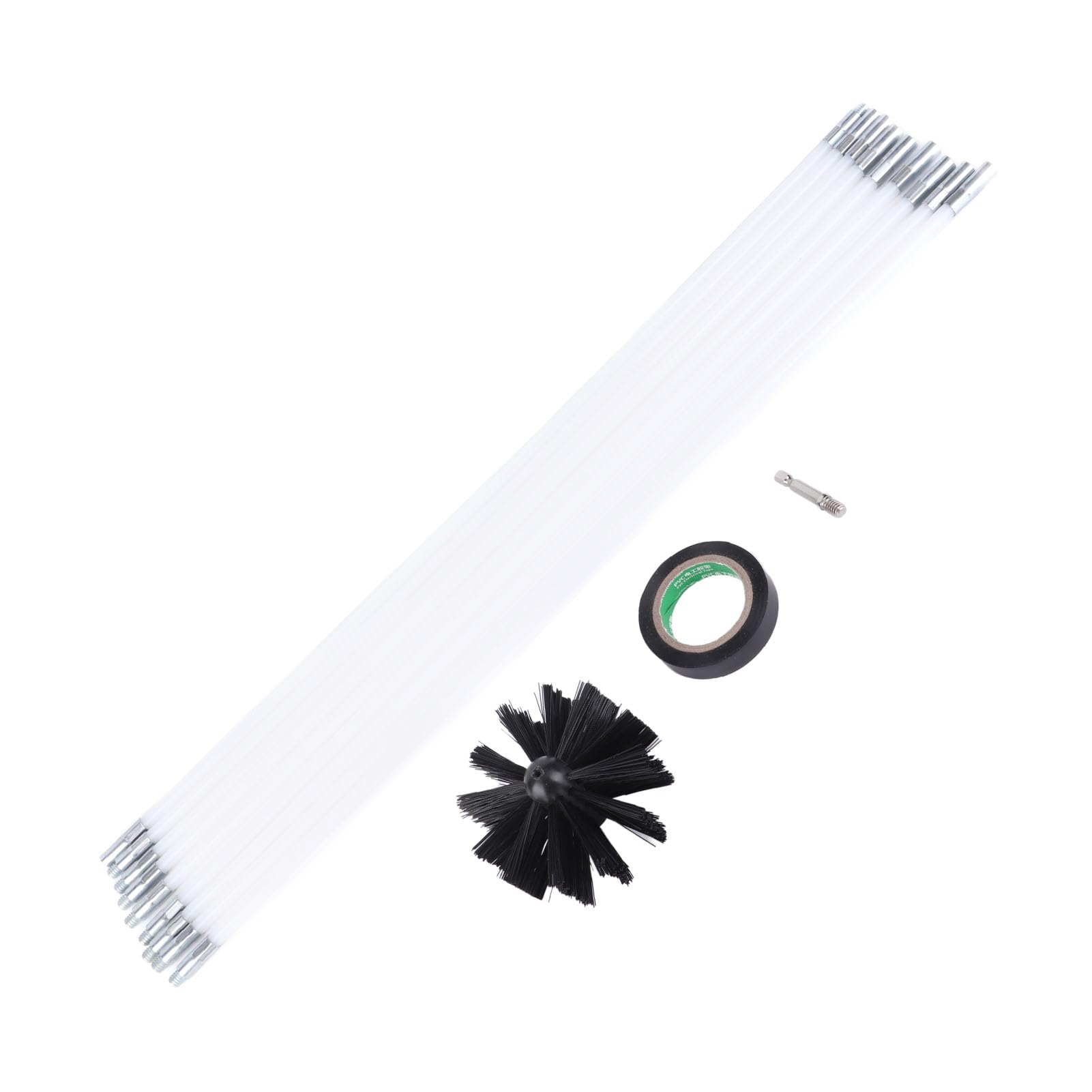 ANCLLO Tiardey 2 Testine Di Ricambio Per Spazzola Da Camino - Filettatura 3/8", Nero - Foto 12