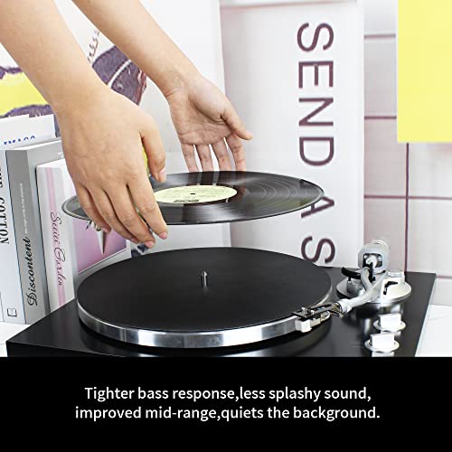 Record Master Pu Leather Turntable Mat For Vinyl Lp Record Players,Turntable Slipmat Help Reduce Noise Due To Static And Dust. Black #TOP5