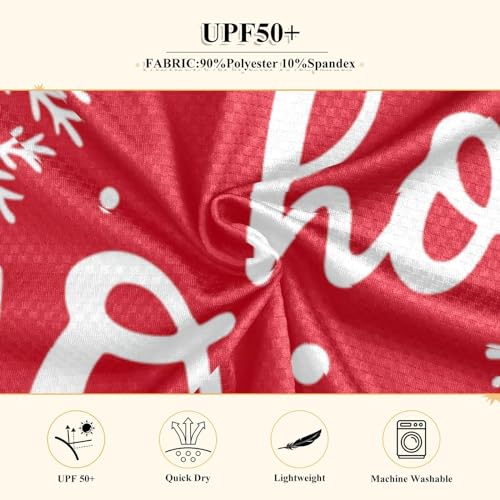 Image of Aflyko Festive Boys' Rash Guard Shirts Xmas UPF 50+ Sun Protection Swim Shirt 3-12T
