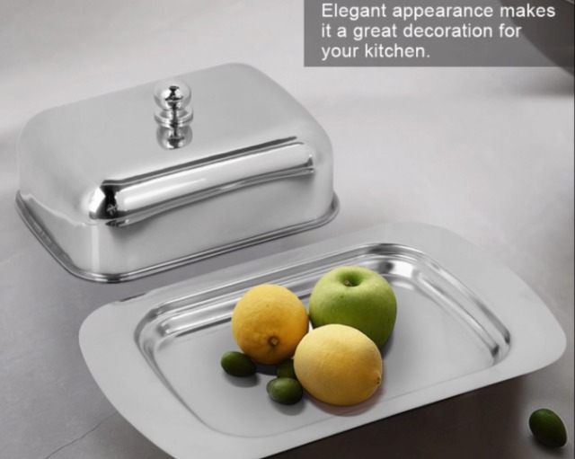 Burriera In Acciaio Inox 18,6x6,5x16 Cm - Portaburro Per Frigo Elegante E Pratico - Foto 10