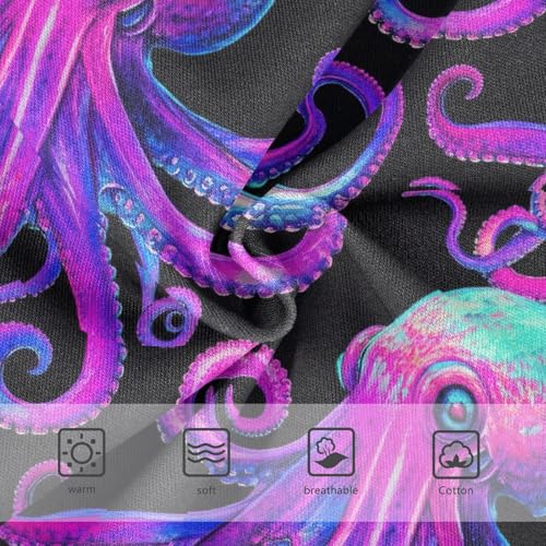 Aesthetic Toddler Girls Underwear 2t Cotton Panties Little Girl Vibrant Purple Octopus Animal Briefs Kids Undies3