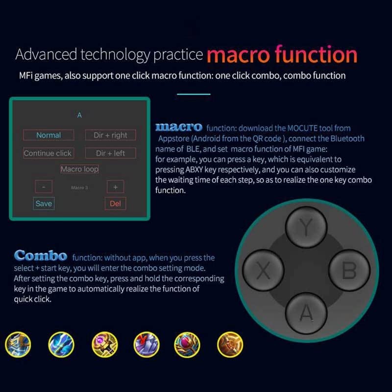 MOCUTE 060 Gamepad Macro Function Interface