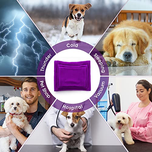 cobee Beruhigende Ohrenschützer für Hunde, Ohrenschützer für Hunde Lärmschutz Haustier Ohrenklappe Kopfwickel Ohren Kapuzenpullover zur Geräuschunterdrückung für Pflege Baden (M, Violett)