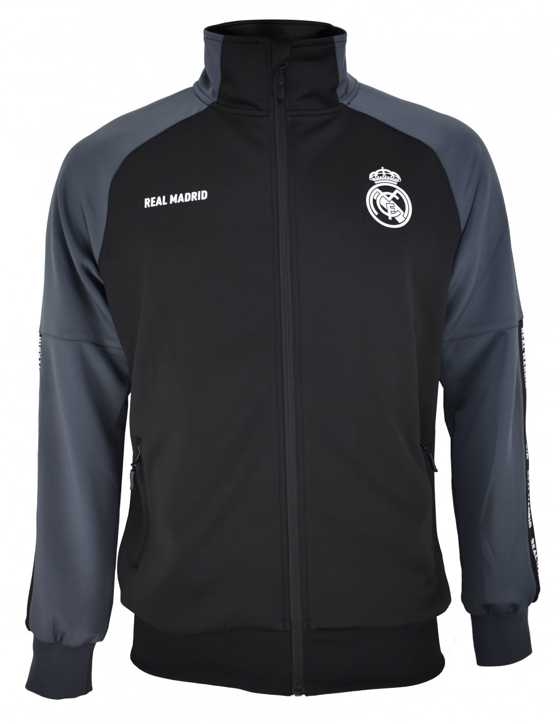 Real Madrid Chaqueta Plus Grey con Cremallera Adulto Producto Oficial