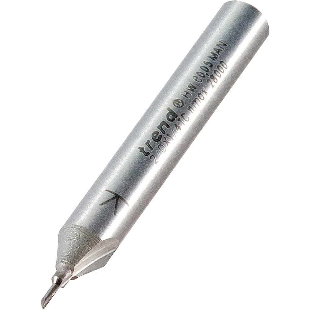 Professional Single Flute Cutter, 1/4 Inch Shank, 1Mm Cut Diameter & 3Mm Cut Length, Tungsten Carbide Tipped, 2/0X1/4Tc 5027654033852