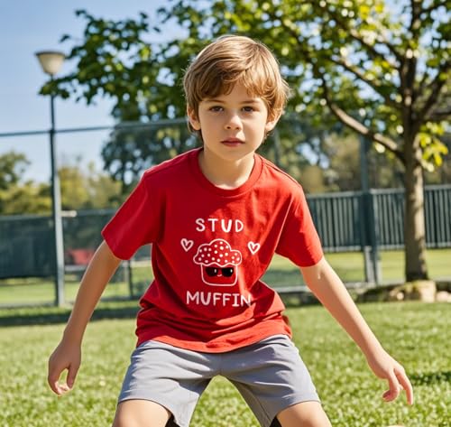 Toddler Valentine's Shirts Boys Girls Cute Love Heart Graphic T-Shirt Short Sleeve Tee Tops 2-7 Years2