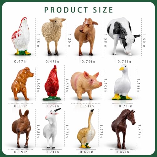 Set 12 Imanes 3D Animales de Granja para Refrigerador miniatura 6