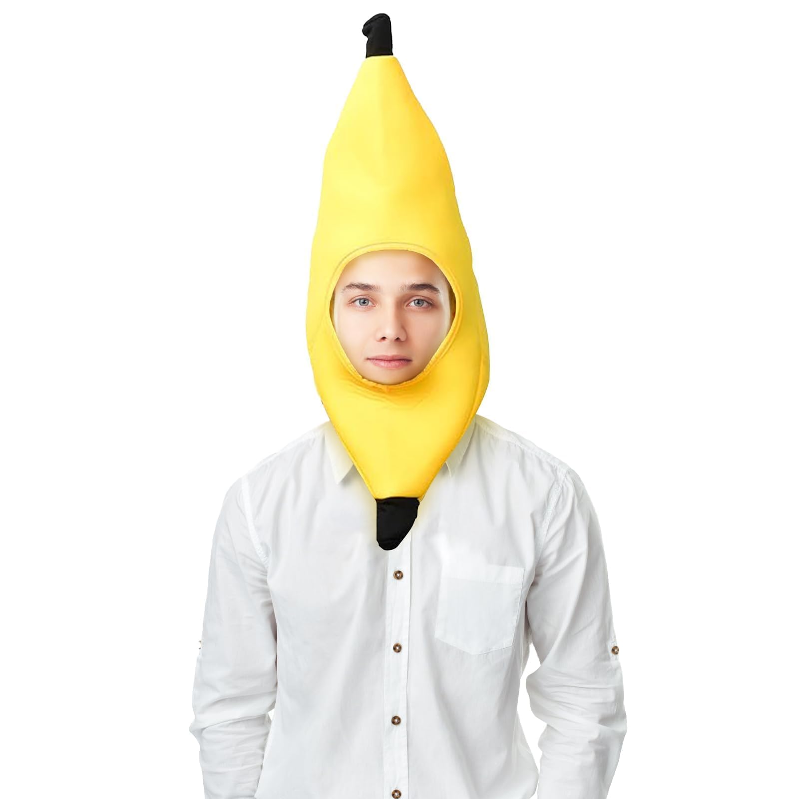 XLTXWD Banana Hat, Kids Banana Costume, Banana Costume Great for Stag Nights Pub Crawls Yellow Hat Accessory (Headgear + necklace)
