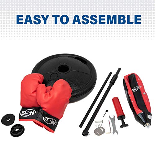 NSG Punching Bag and Boxing Gloves Set for Kids Freestanding Base
