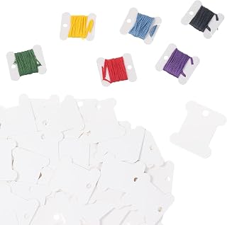 200Pcs Embroidery Floss Bobbins,Paper Embroidery Thread Cards,