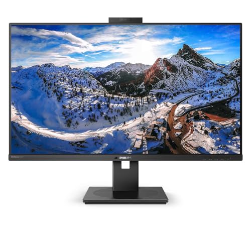 Philips Monitors Moniteur 329P1H 80 cm (32 Pouces) (HDMI, DisplayPort, Station d’Accueil USB, hub USB, 3840 x 2160 px, 60 Hz, FreeSync, Webcam, Temps de réponse de 4 ms) Noir