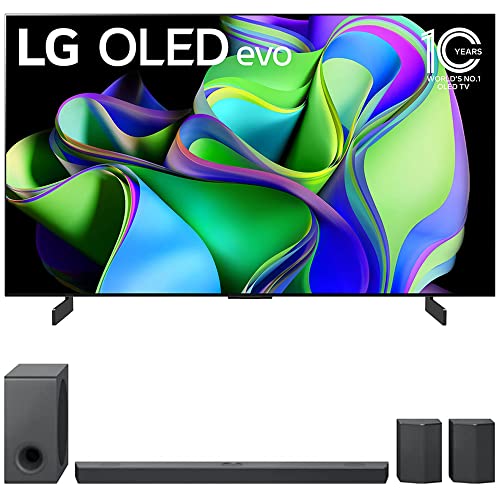 LG OLED65C3PUA OLED evo C3 65 Inch HDR 4K Smart OLED TV Bundle S95QR 9.