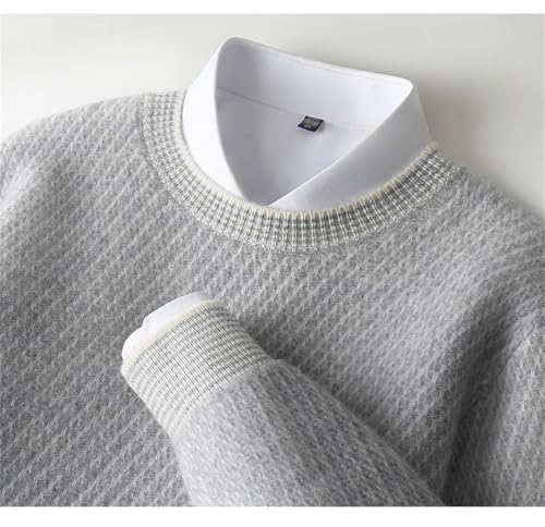 Mens Crew Neck Sweater Soft Casual Sweaters Classic Pullover Lightweight Knitted Warm Jumper2