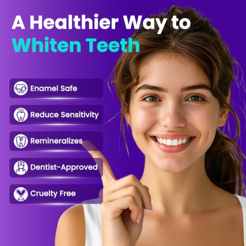 Image of MySmile Teeth Whitening Strips 14 Treatments, Hydroxyapatite-Infused White Strips for Sensitive Teeth, Teeth Whitener with Enamel-Safe Formula, Non-Slip, Residue-Free Whitening Kit, Mint