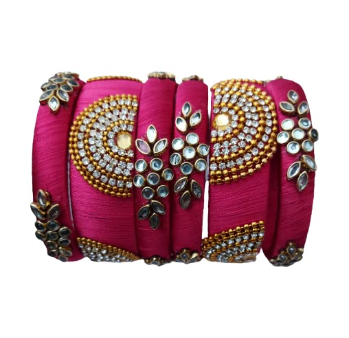 See full amazon price history chart for IJYA Sihan Handicrafts Kundan Work Silk Thread Bangle Kada For Women Girls 6 PC Set Wedding & Festive Occasion Handmade Multicolored Chudi Stone Studded (Pink, 2.6) IJYA Sihan Handicrafts Kundan Work Silk Thread Bangle Kada For Women Girls 6 PC Set Wedding & Festive Occasion Handmade Multicolored Chudi Stone Studded (Pink, 2.6) (B0B18KLXS2) Amazon Price History, Amazon Price Tracker