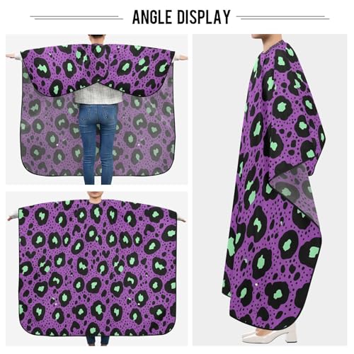 Capa de barbería impermeable Kigai estampado leopardo para hombre miniatura 5