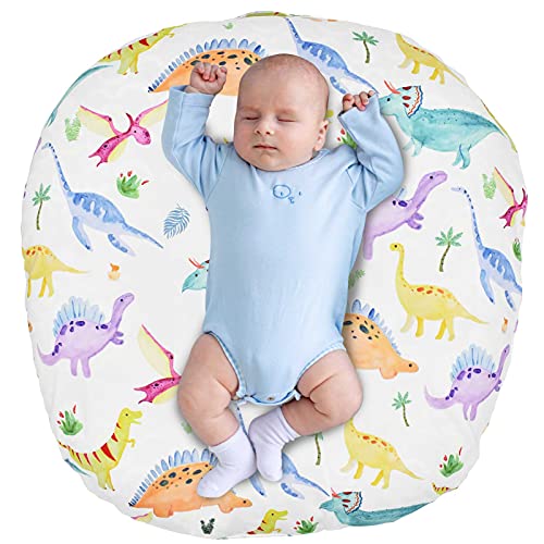 Image of SWESEN Newborn Lounger Cover, 1 Pack Soft Removable Slipcovers for Infant Lounger, Cozy Baby Lounger Cover for Boys and Girls, Covers Only, Dinosaurs