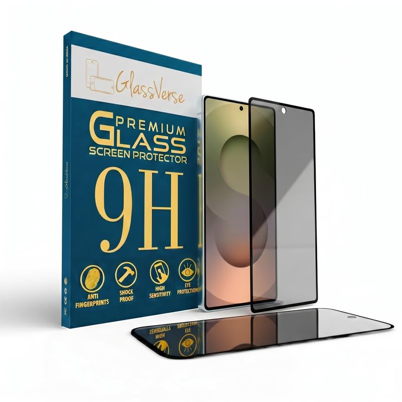 Image of GlassVerse Ultra Privacy Tempered Glass For Samsung galaxy S25 Ultra (Pack Of 2) with Free Installation Kit. Edge To Edge.(In-Screen FingerPrint Lock will not work with the Privacy Guard) - 6.9 inch