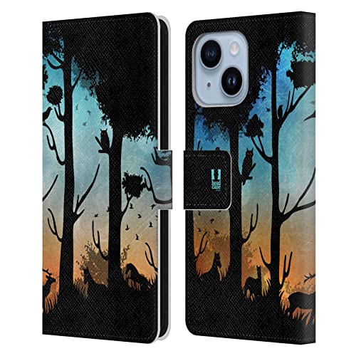 Étui iPhone 14 Plus motif Dreamscapes Silhouettes avec rabat cuir