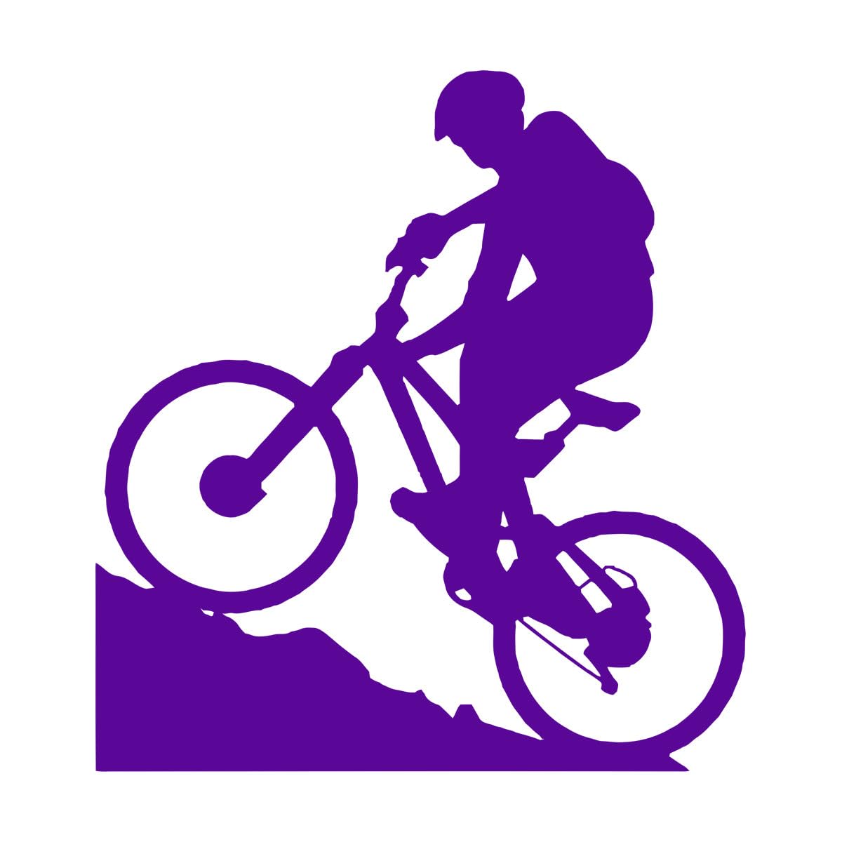 Wall Decals Home Decor Murals Removable Vinyl Stickers Mountain Biking Extreme Sports Bicycle Bike Man Bedroom Poster Small - 53x57cm — image 1