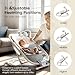 Qutanix 2-in-1 Baby Bouncer & Rocker,Portable Baby Bouncer Seat for Babies 0-9 Months, Baby Rocking Chair with 3 Reclining Positions,Wood Accents,Soft Newborn Insert - Beige