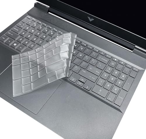 Image of Oaky Keyboard Cover for 2024 2023 HP Victus 15.6 inch FHD Gaming Laptop 15-FA , 15-FB Series & HP Victus 16.1 inch Waterproof Dust-Proof Ultra Thin Keyboard Skin Protector - TPU Clear