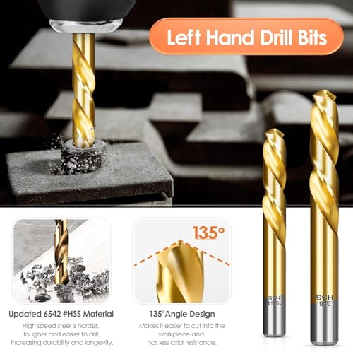 Image of 49PCS Screw Extractor Bolt Extractor Set with Left Hand Drill Bit Set | Easy Out Screw Extractor Set,Multi-Spline Stripped Screw Extractor Kit, Bolt Extractor Kit for Studs, Rusted, Bolts & Screws