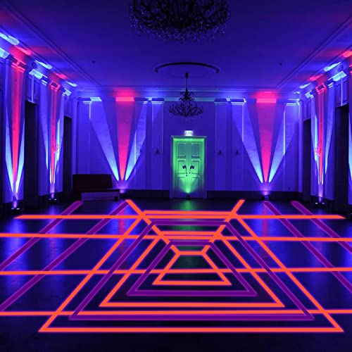 Generic Halloween Neon Gaffer Cloth Tape, 8Pcs Orange Purple Fluorescent Blacklight Glow In The Dark Tape For Halloween Party Decorate thumb #6