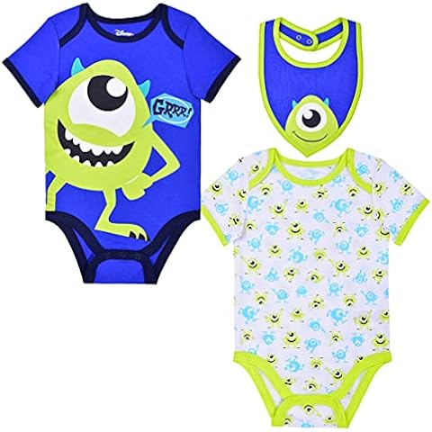 Disney Baby Boys' Mike Bodysuit and Bib Pack Cover