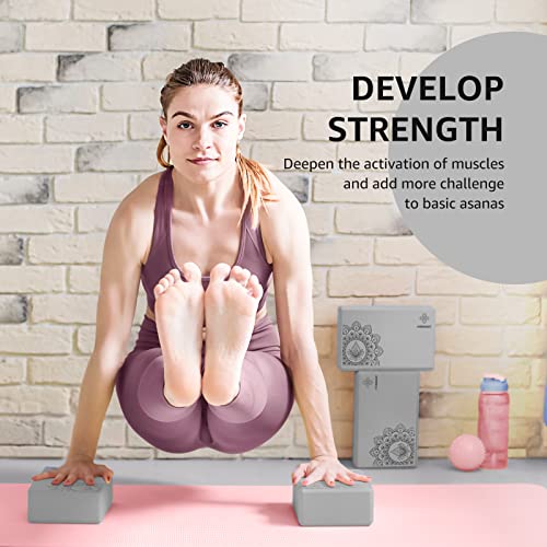 Overmont OM-BLOCKS II Yoga Block 2 Pack Supportive Latex-Free Eva Foam Soft Non-Slip Surface thumb #7