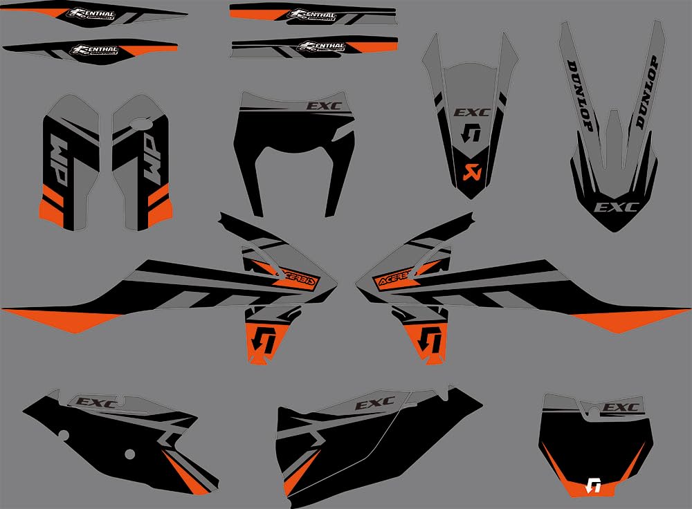 MXP Motorcross Grafik-Motorrad-Aufkleber-Set, passend für 2016 2017 2018 KTM 125 150 250 300 350 450 500 SX SXF XC XCF und 2017 2018 2019 KTM EXC EXCF XCW